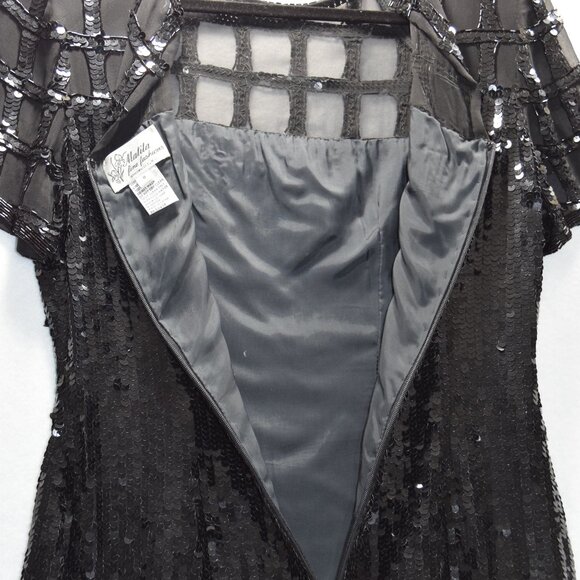 Matita Fine Women's Size 8 BLACK Fashions Silk Sequin Dress Worn Once - Picture 6 of 8